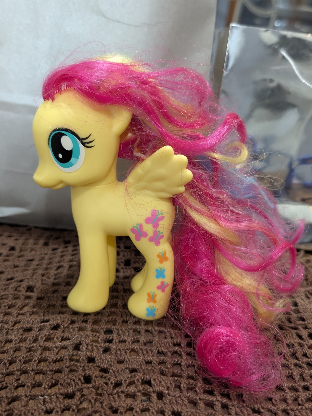 My Little Pony G4 Fluttershy Rainbow Power Brushable - Yellow Pegasus Butterfly